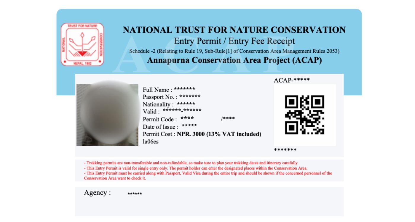 Annapurna Conservation Area Permit