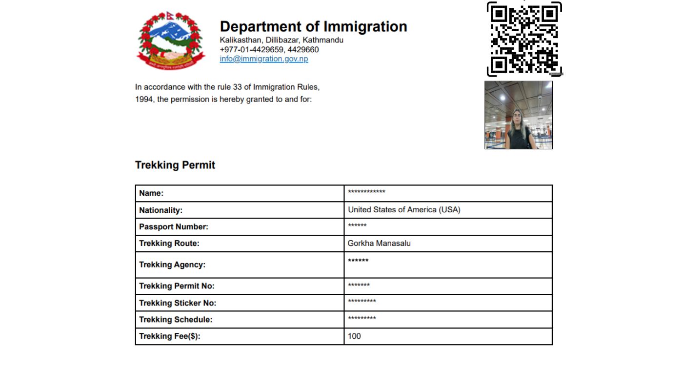 Manaslu Restricted Area Permit
