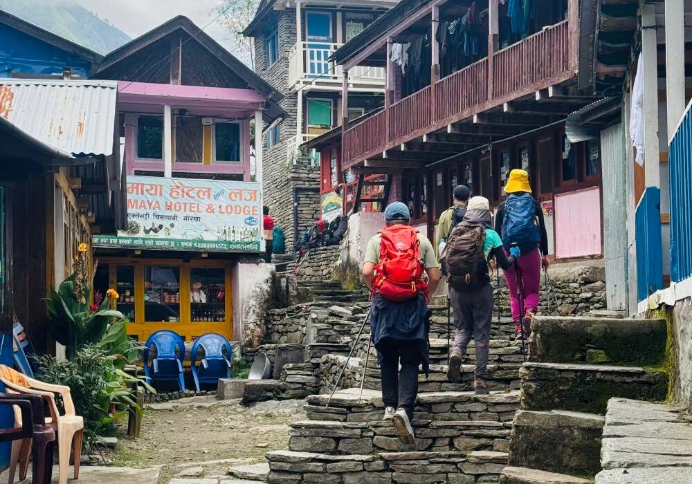 Trekkers in Manaslu Region