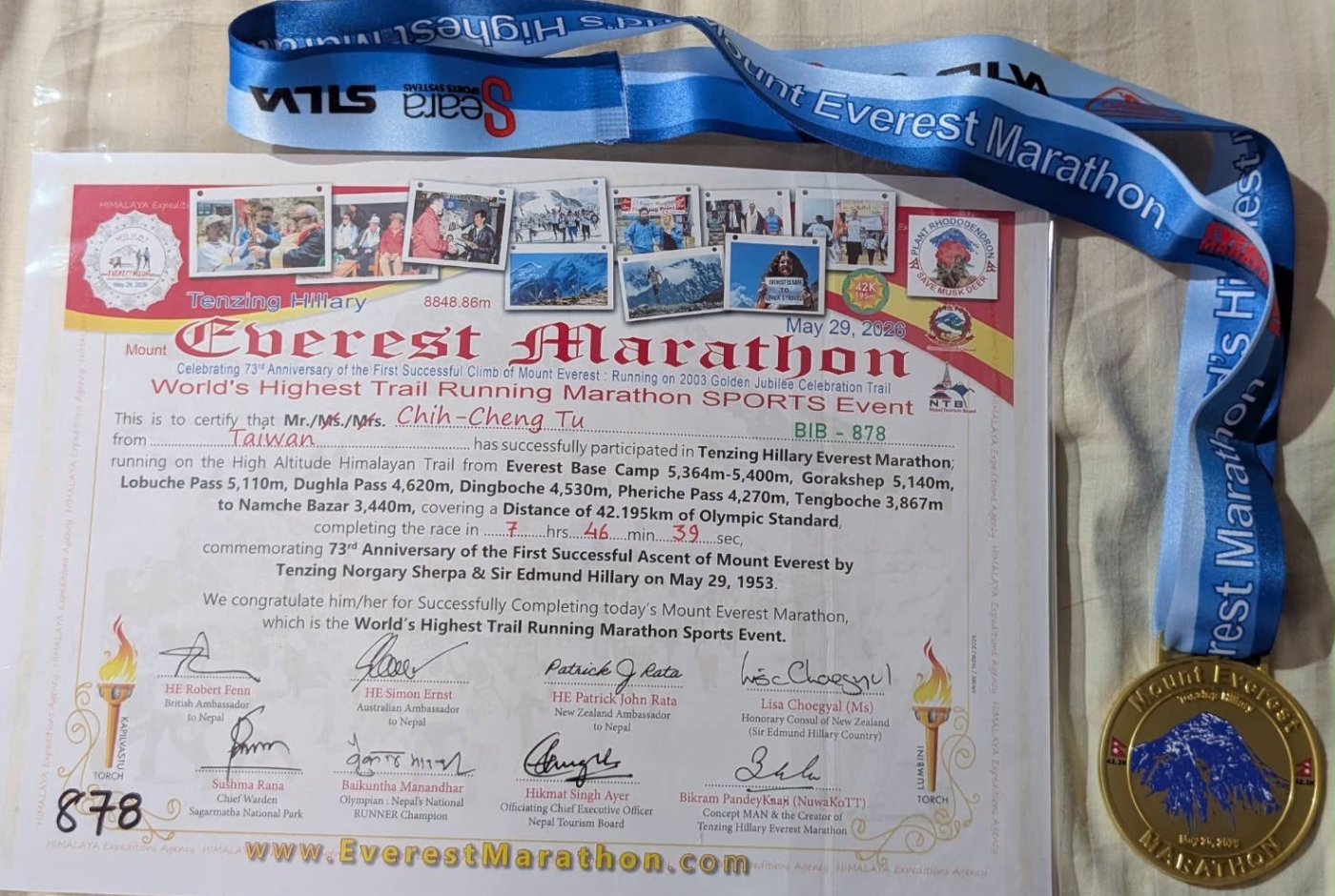 Everest Marathon Certificate